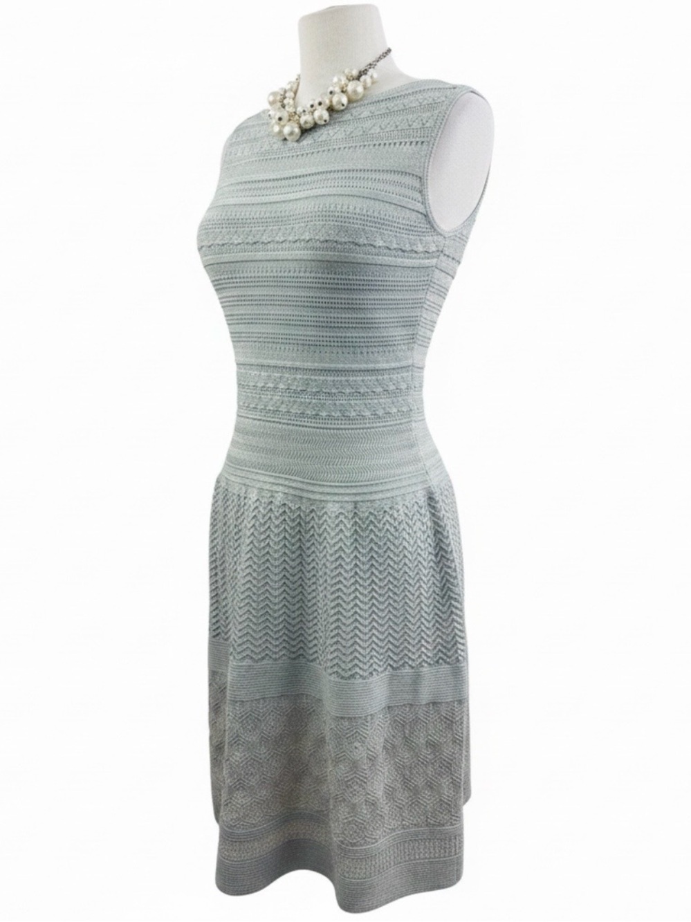 NWOT- RALPH LAUREN Light Silver-Gray Sleeveless Knit Mini Dress